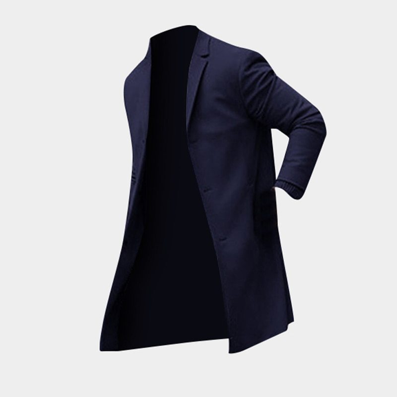 Men's Winter Trench Coat Khaki/Black