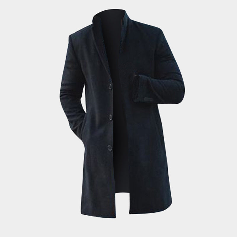 Men's Winter Trench Coat Khaki/Black