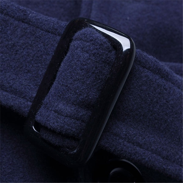 A coat that is thick and warm, thick in its construction