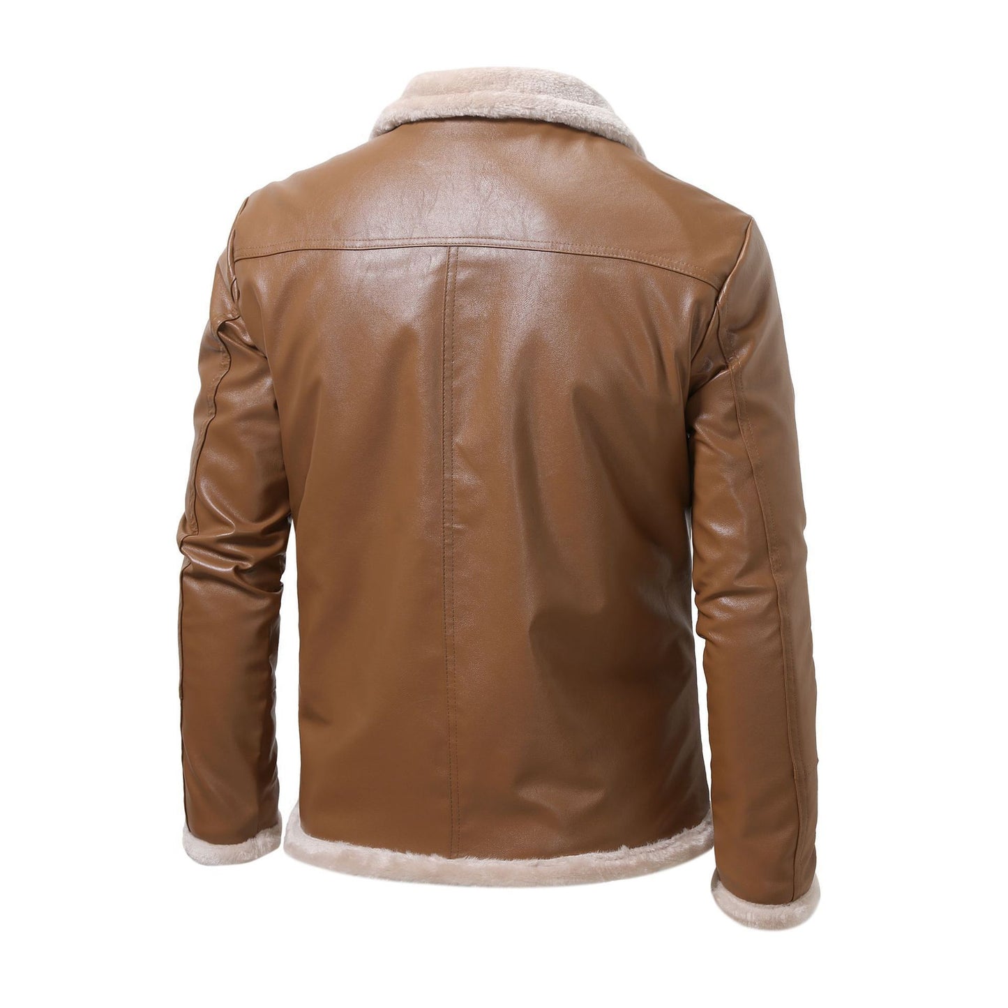 PU Leather Men's jacket Winter Warm