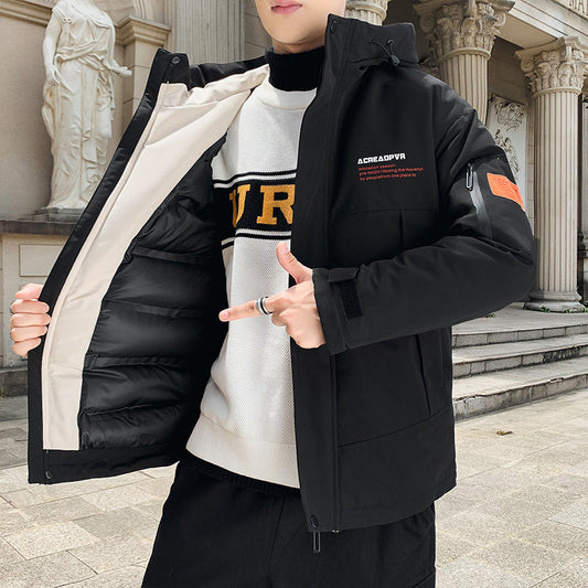 New, warm, thick coat. Keeps you snug in cold weather.