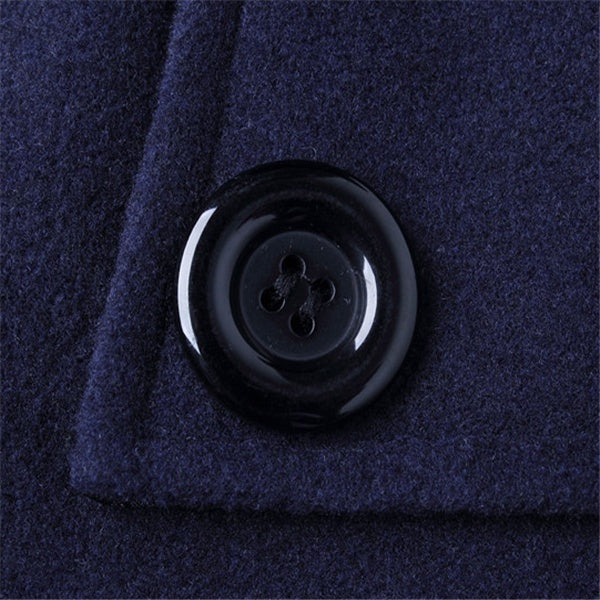 A coat that is thick and warm, thick in its construction