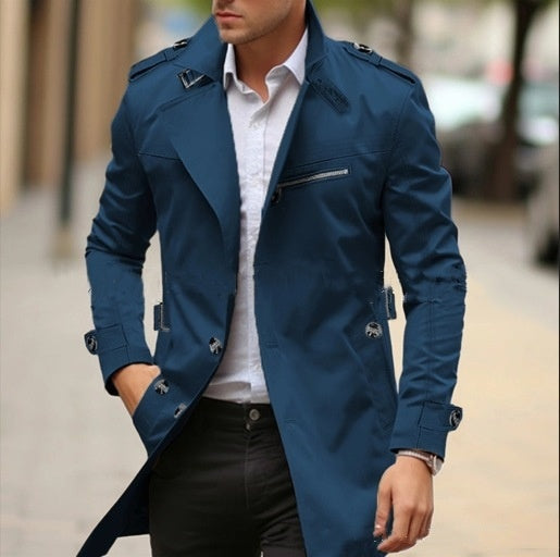Men's Plus Size Mid-Length Autumn Jacket