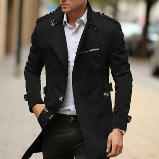 Men's Plus Size Mid-Length Autumn Jacket